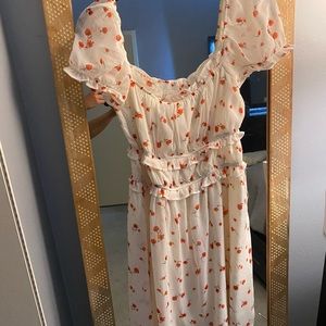 Row A White floral mini dress